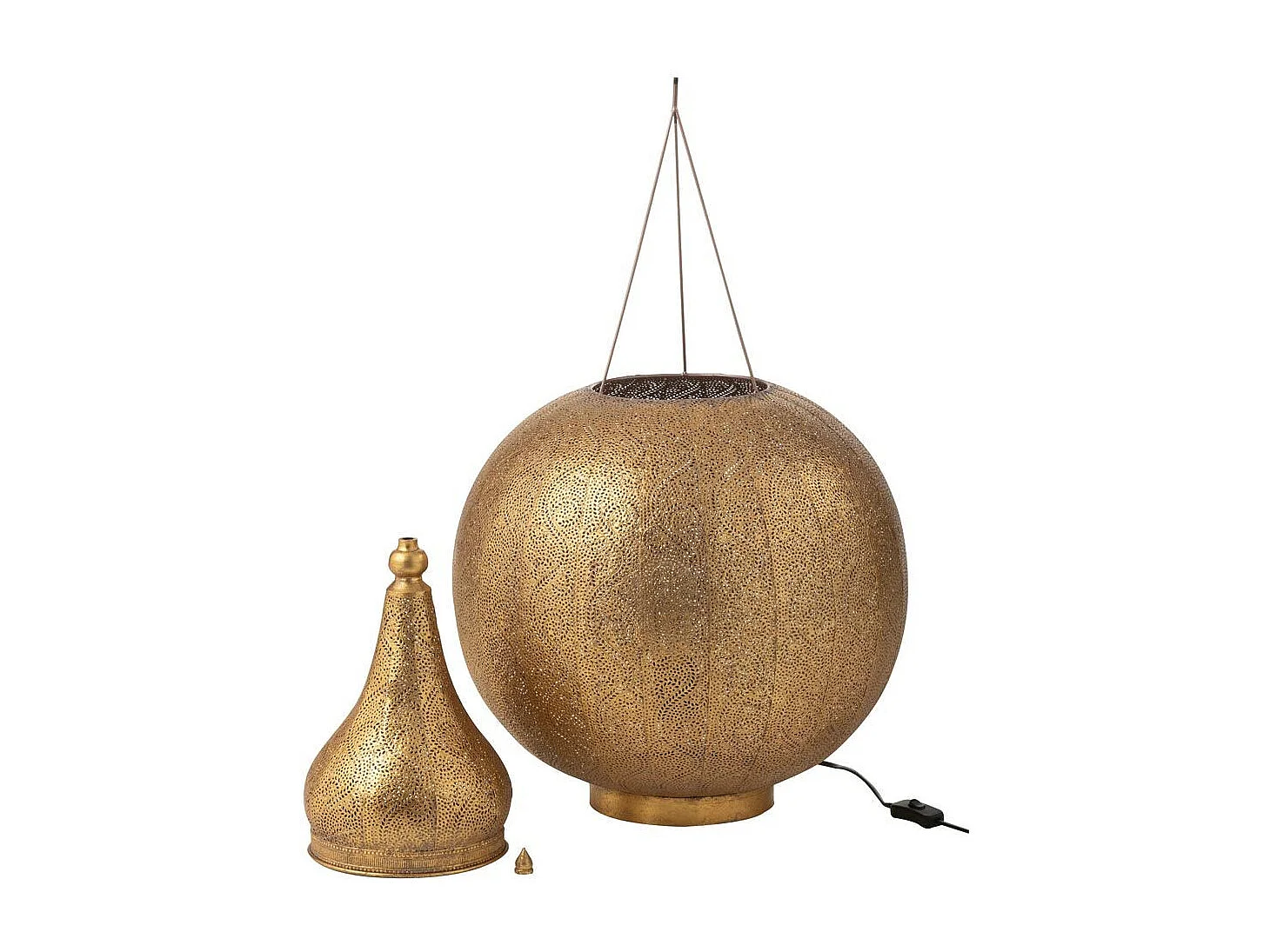 Lampe à Poser en Métal "Aladin" 77cm Or