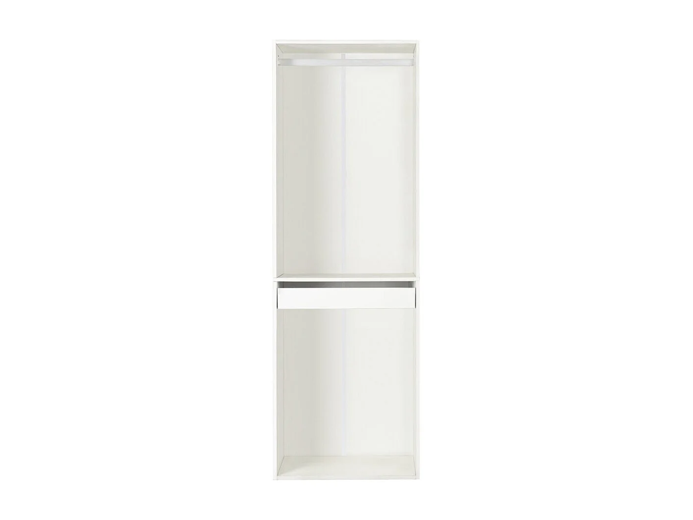 Vertikal Garderob med Byxhållare "Opéra" - Vit 60 x 45 x 180 cm - Robust Konstruktion