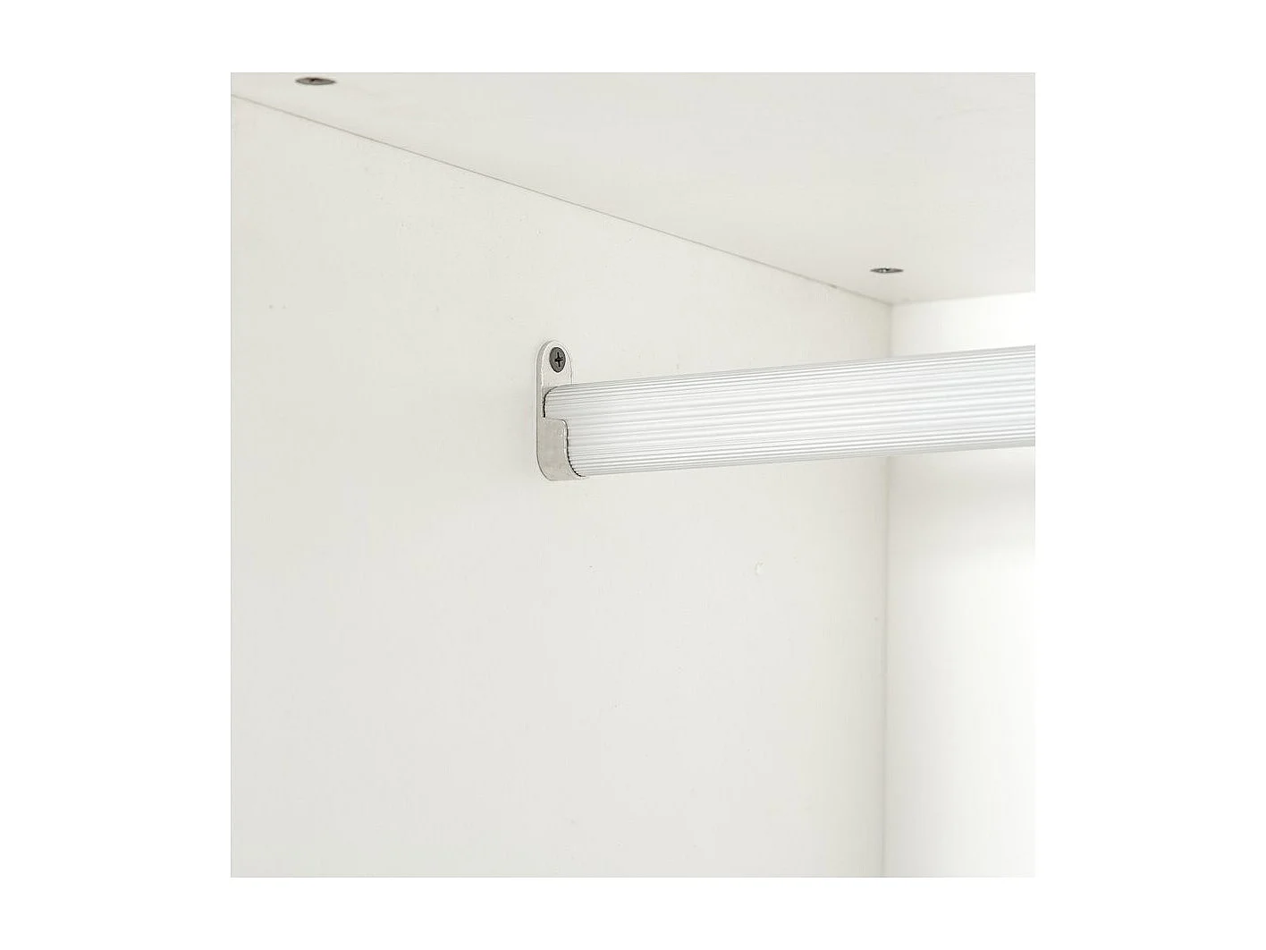 Vertikal Garderob med Byxhållare "Opéra" - Vit 60 x 45 x 180 cm - Robust Konstruktion