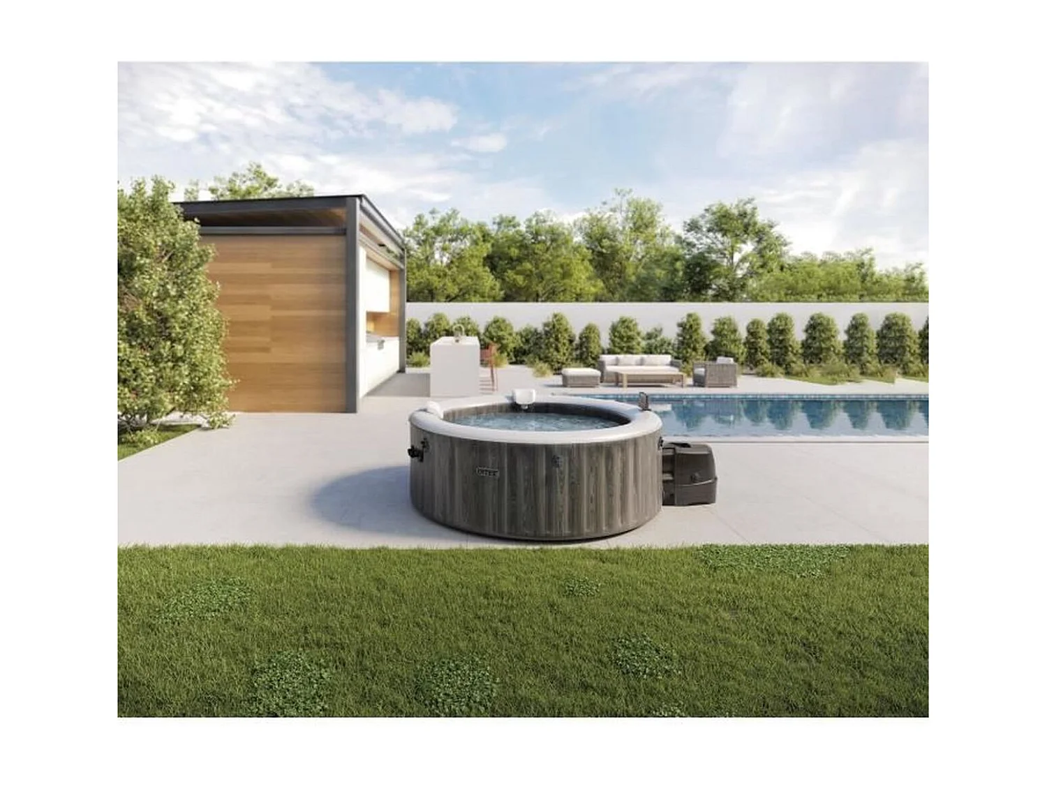 INTEX Pure Spa Baltik - Spa gonflable 4 places 196 x 196 x 71 cm