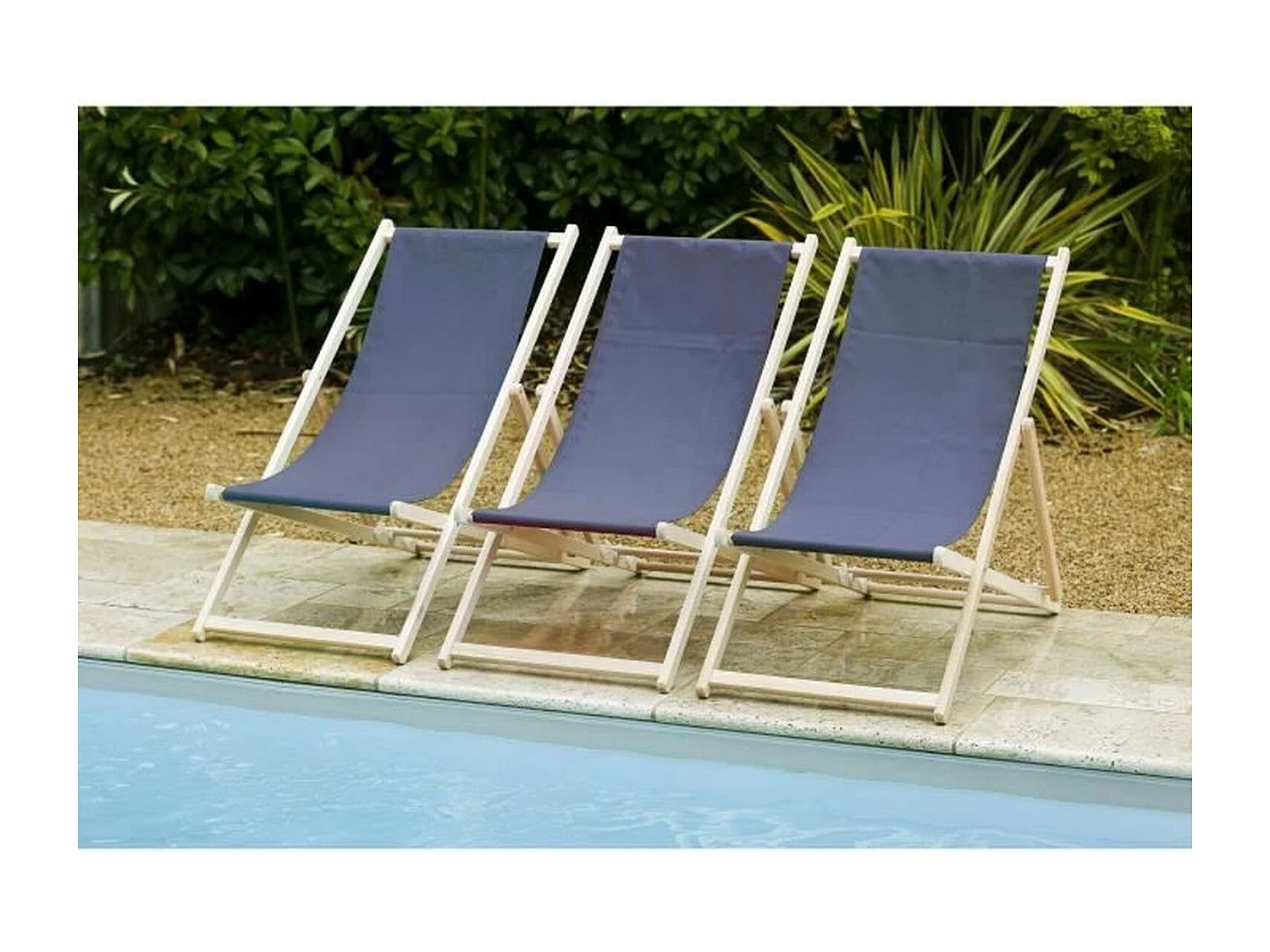 Silla Chilienne Plegable - Gris Pizarra - JARDIN PRIVE Monte Carlo - Muebles de Exterior