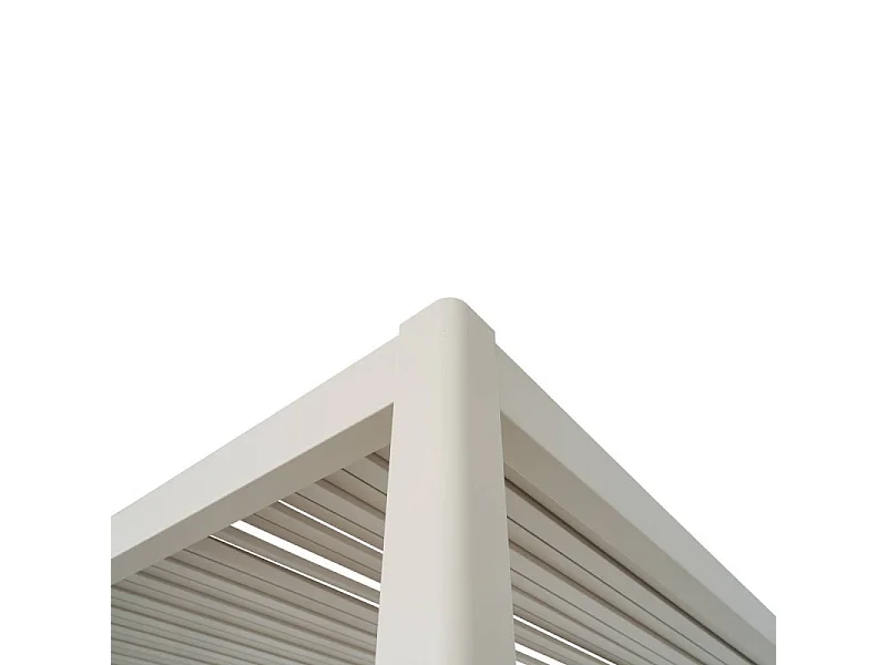 Pergola bioclimatique Evora électrique 6 x 3 m aluminium argile Hespéride
