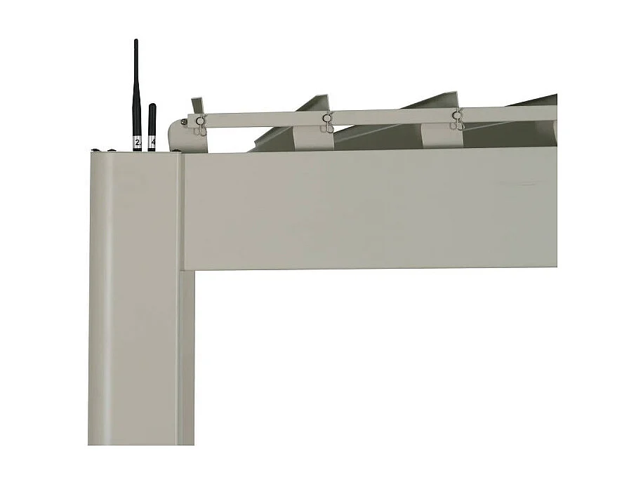 Pergola bioclimatique Evora électrique 6 x 3 m aluminium argile Hespéride