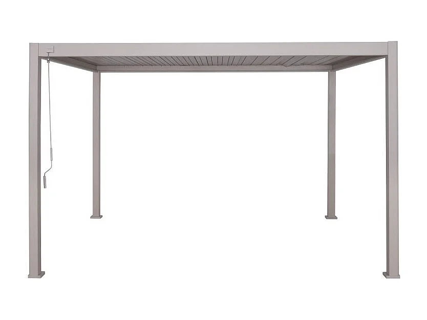 Pergola bioclimatique manuelle 4x3 m Evora argile Hespéride