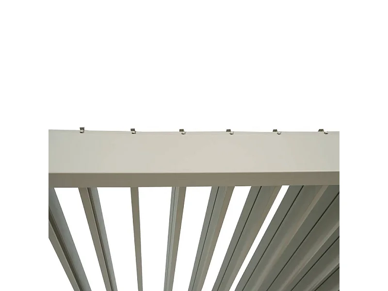 Pergola bioclimatique manuelle 4x3 m Evora argile Hespéride
