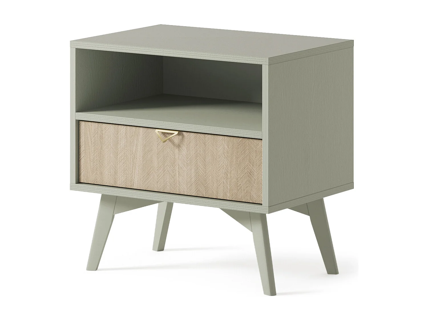 Nachtkastje 50 cm Wood - Bijzettafel voor de slaapkamer, modern en boho-stijl, Eucalyptus