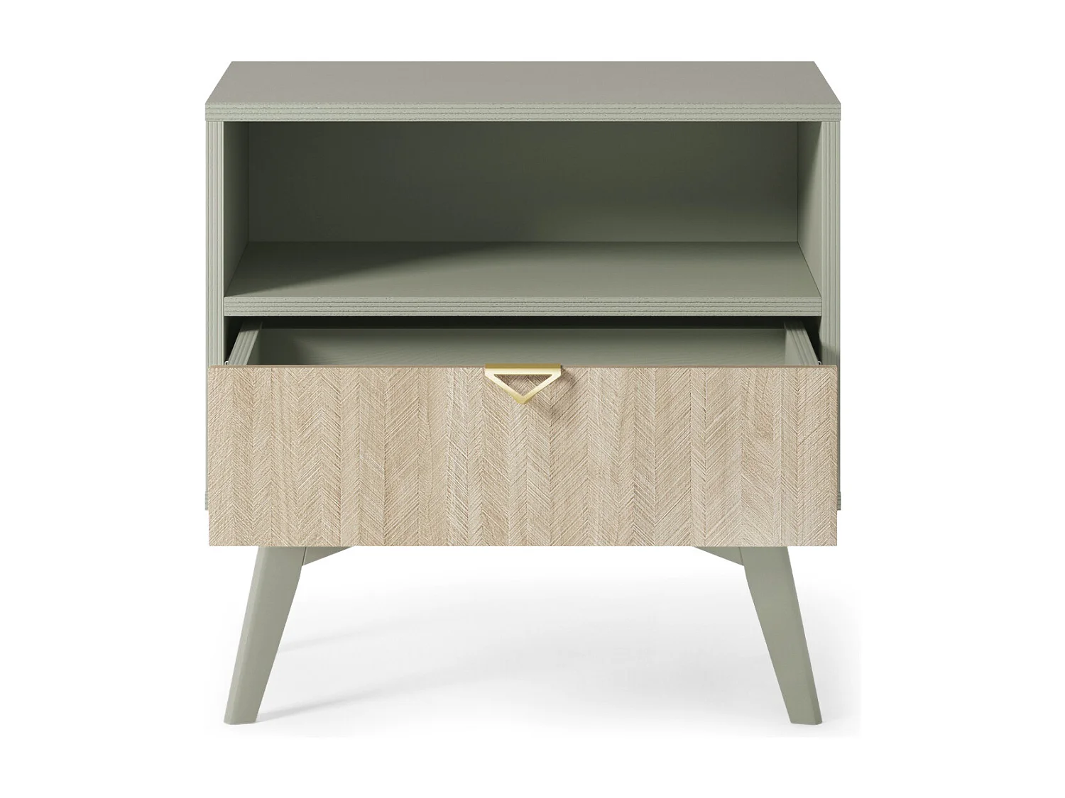Nachtkastje 50 cm Wood - Bijzettafel voor de slaapkamer, modern en boho-stijl, Eucalyptus