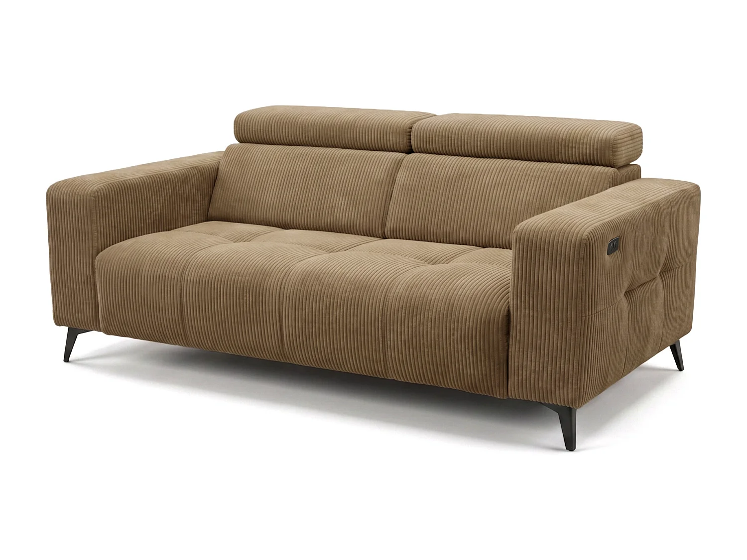 Elektrisches Relaxsofa Nicolette mit USB-Anschluss und Verstellbaren Kopfstützen – Modernes Premium Sofa