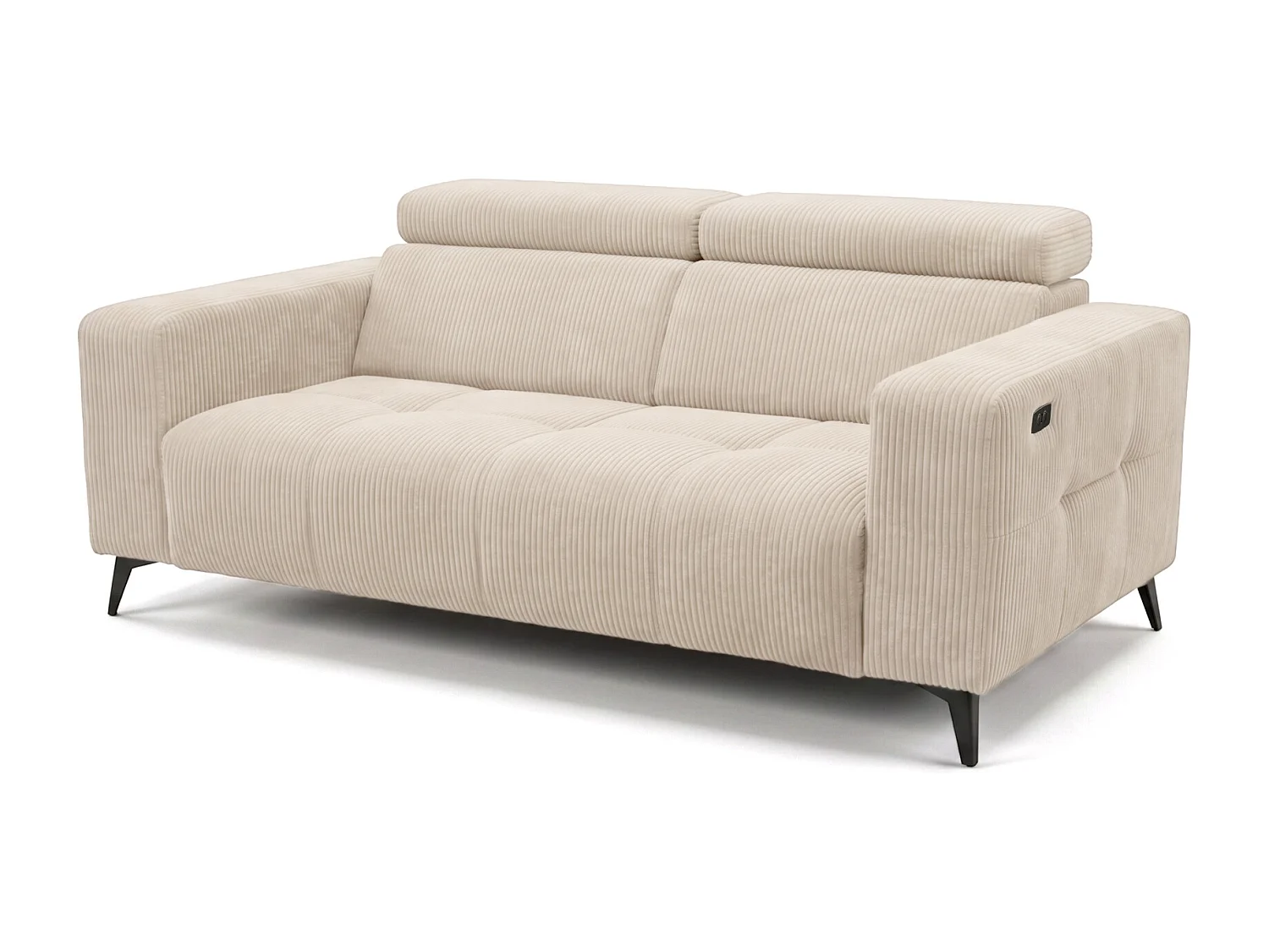 Elektrisches Relaxsofa Nicolette mit USB-Anschluss und Verstellbaren Kopfstützen – Modernes Premium Sofa