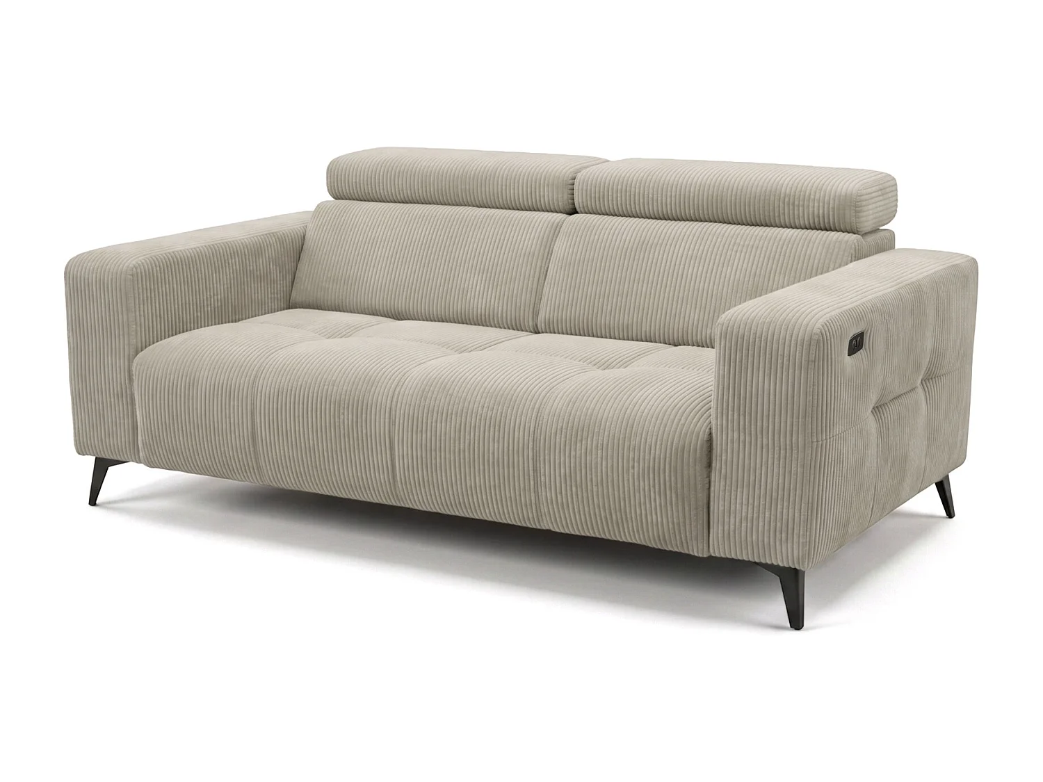 Elektrisches Relaxsofa Nicolette mit USB-Anschluss und Verstellbaren Kopfstützen – Modernes Premium Sofa