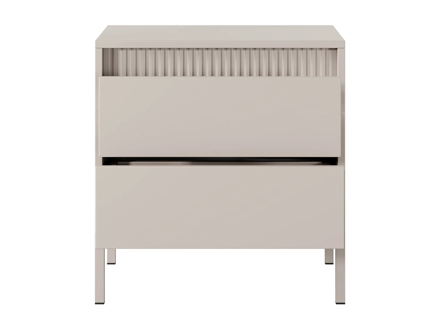 Nachtkastje met lades Santori - hoge poten, moderne stijl - beige nachtkastje