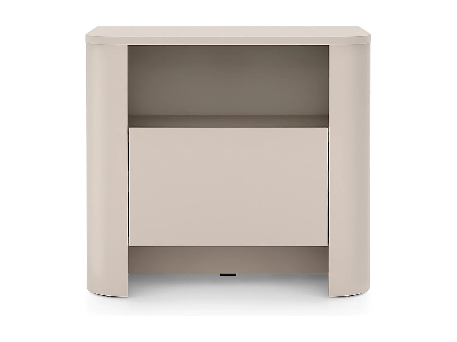 Table de chevet avec tiroir 60 cm Mezzano, meuble de nuit pour chambre - cachemire