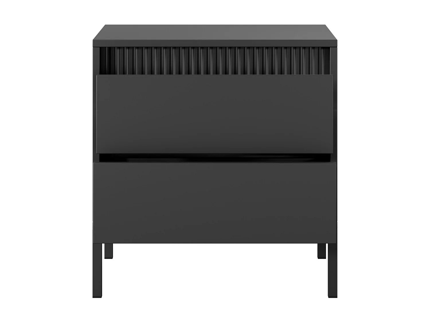 Table de chevet avec tiroirs Santori - pieds hauts, style moderne - table de chevet noire