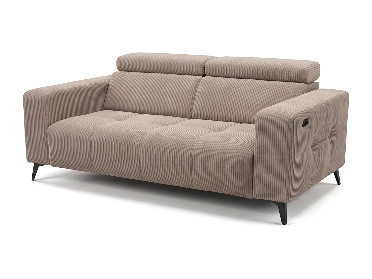 Elektrisches Relaxsofa Nicolette mit USB-Anschluss und Verstellbaren Kopfstützen – Modernes Premium Sofa