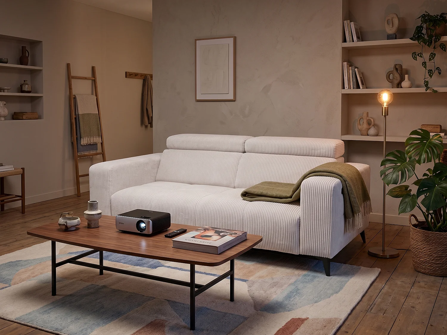 Elektrisches Relaxsofa Nicolette mit USB-Anschluss und Verstellbaren Kopfstützen – Modernes Premium Sofa