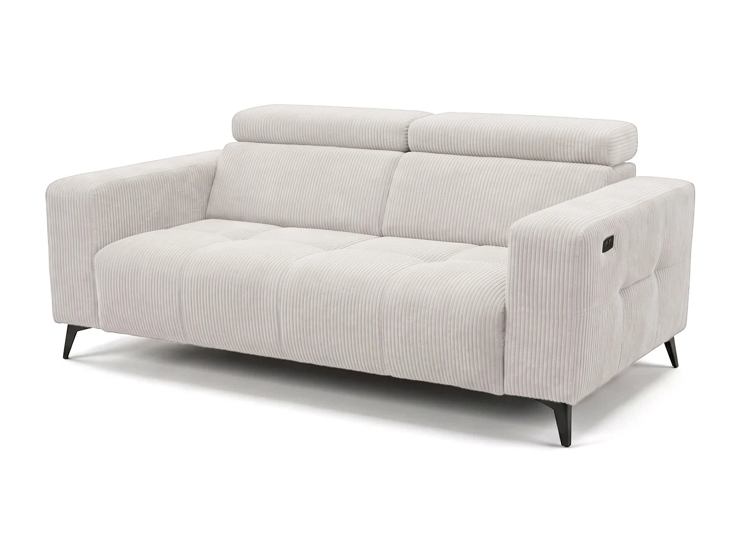 Elektrisches Relaxsofa Nicolette mit USB-Anschluss und Verstellbaren Kopfstützen – Modernes Premium Sofa