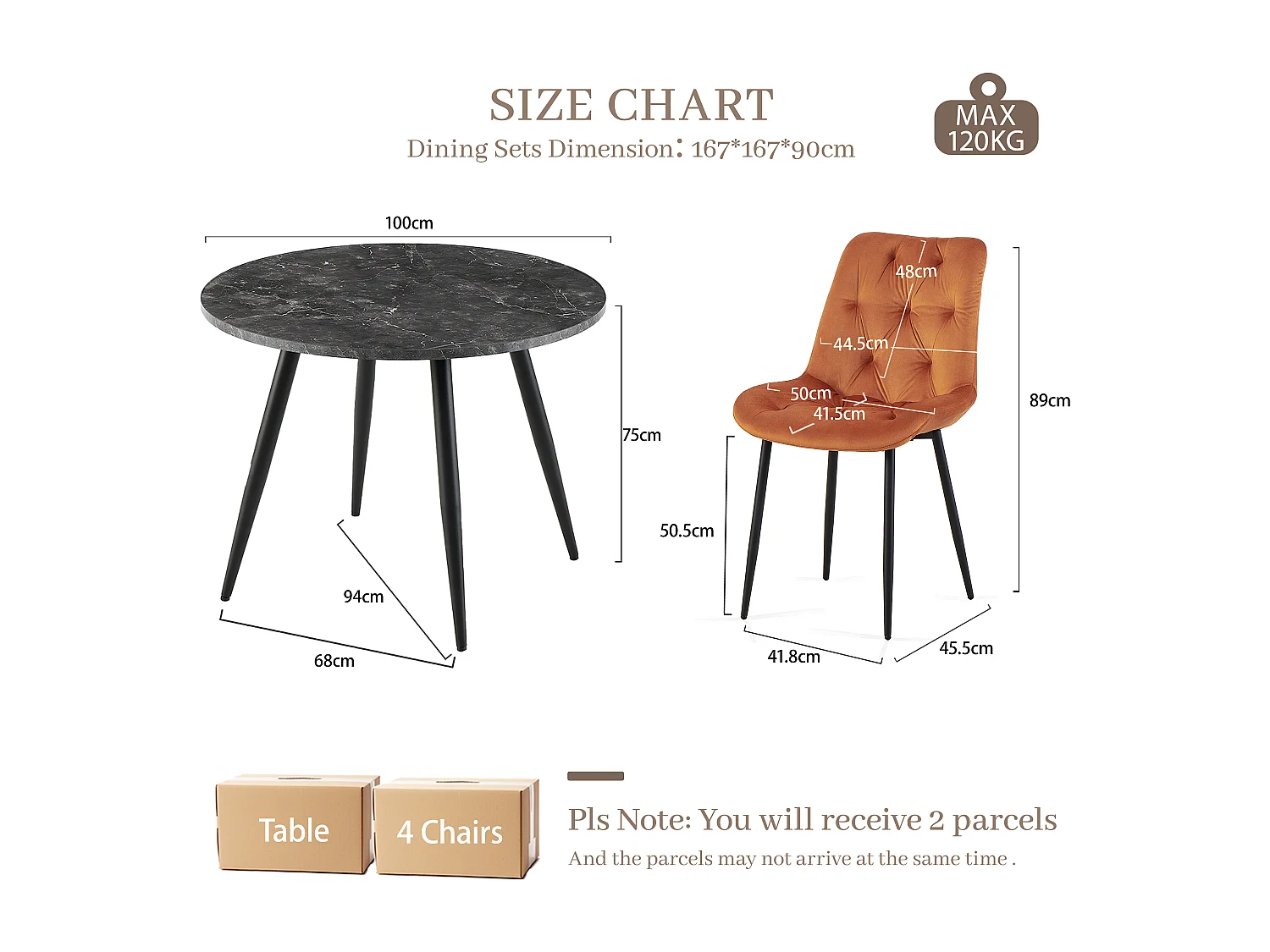 SONARA Black Marble Round Dining Table and Velvet Chairs Set, Modern 4 Seater for Dining Room