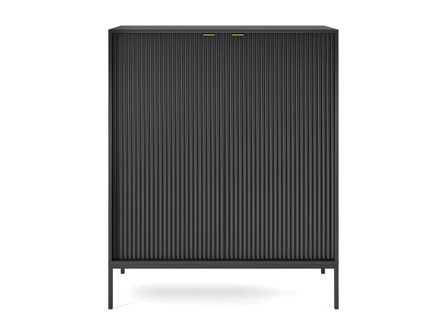 Dressoir met 2 deuren Galla - sideboard 100 cm, loftstijl, modern, zwart