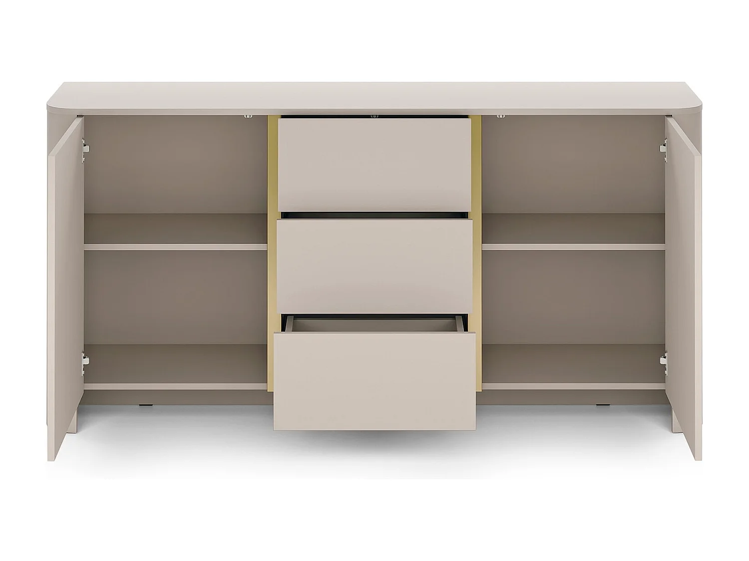 Kasjmier dressoir 170 cm voor woonkamer Mezzano, kast met lades, tweedeurs