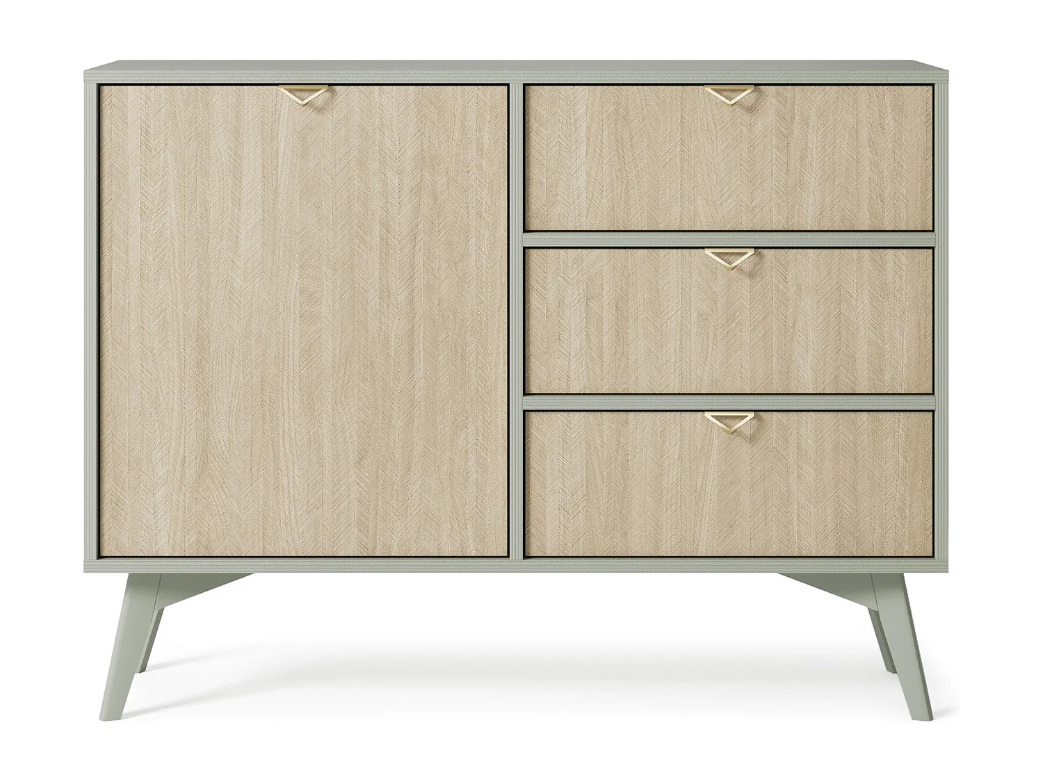 Commode 100 cm Wood – Commode sur pieds, modern, bohème style, Eukalyptus