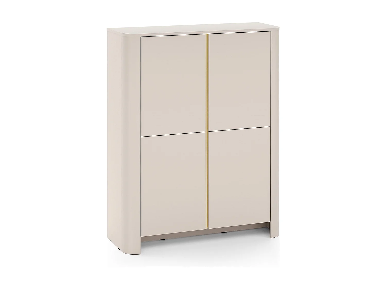 Hoge commode 130 cm Mezzano, vierdeurs, voor de woonkamer - kasjmier commode
