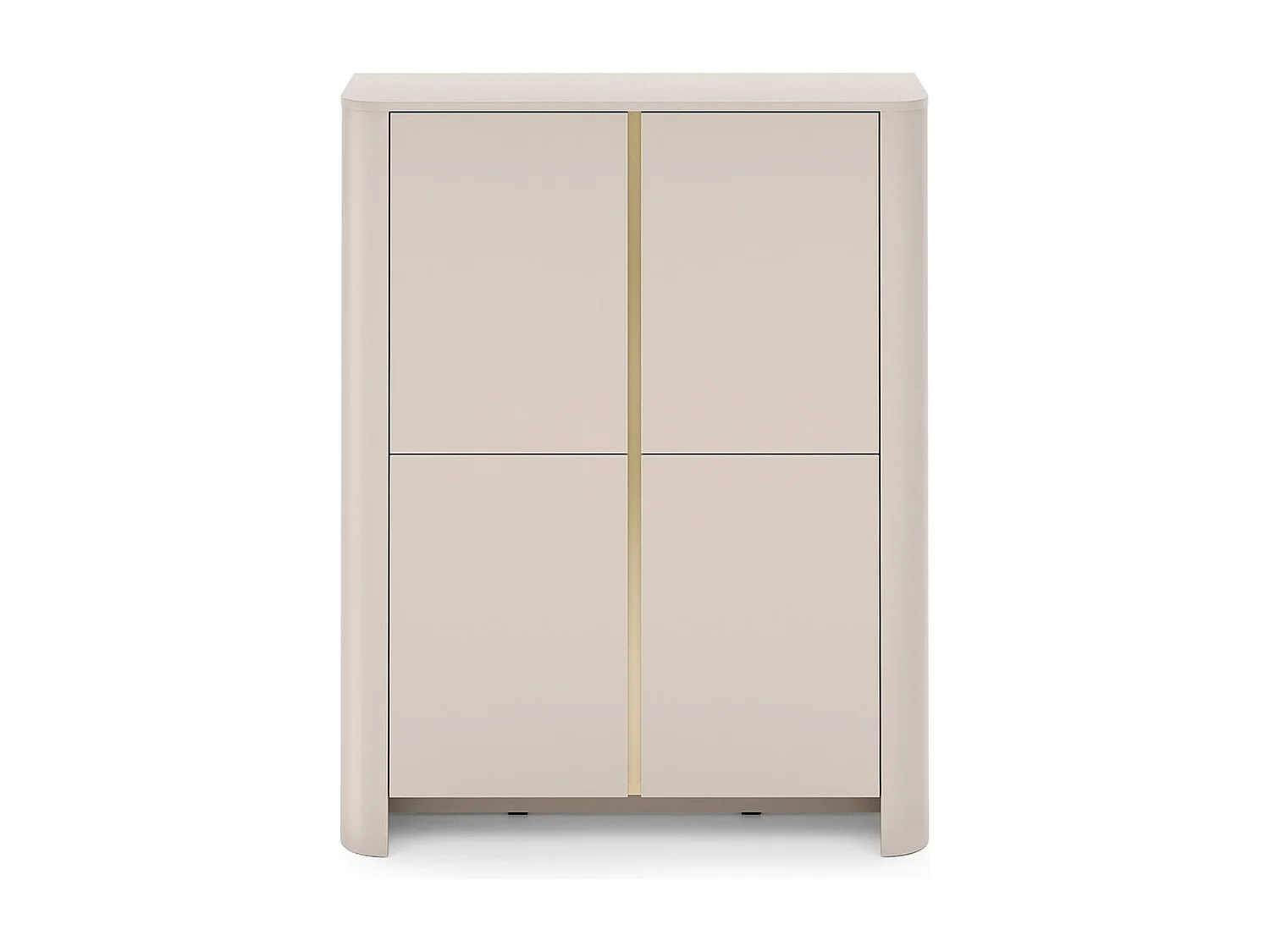 Hoge commode 130 cm Mezzano, vierdeurs, voor de woonkamer - kasjmier commode