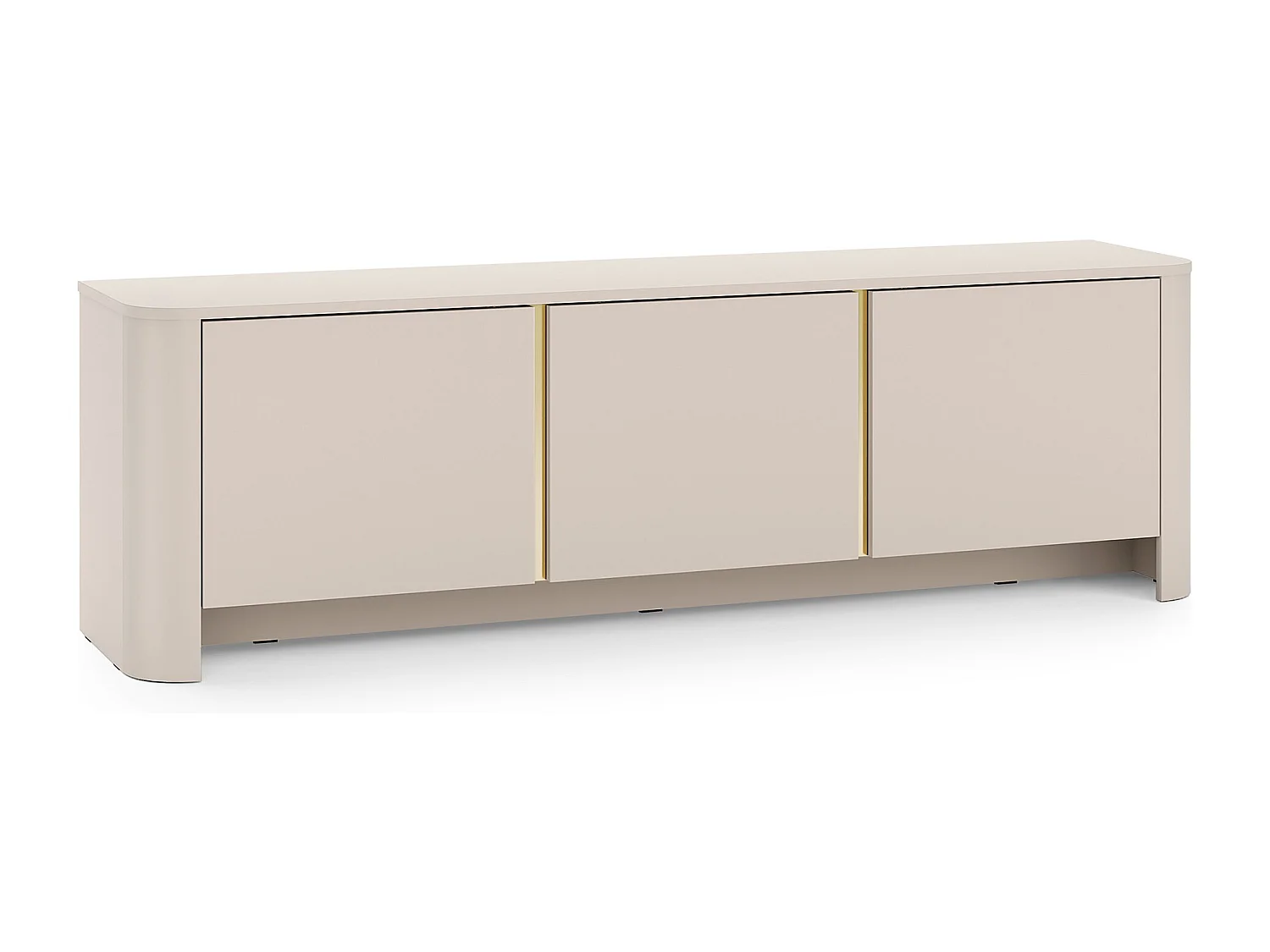 Szafka RTV 170 cm Mezzano, 3 drzwi, komoda RTV do salonu, kaszmir