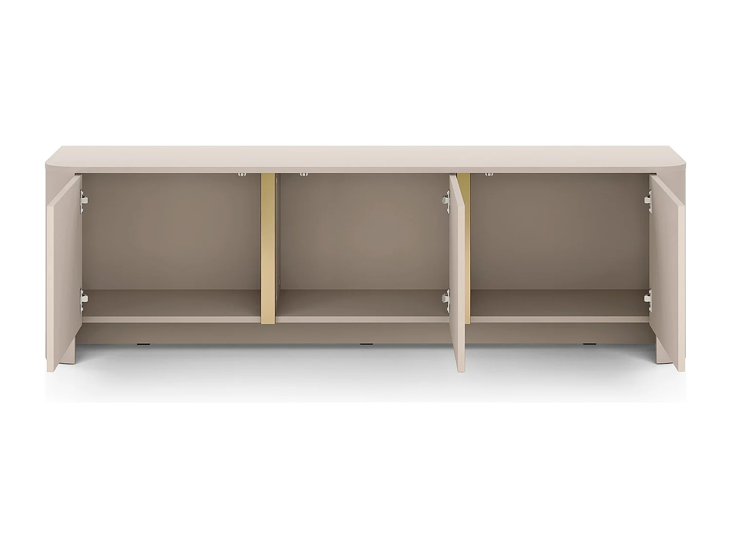 Szafka RTV 170 cm Mezzano, 3 drzwi, komoda RTV do salonu, kaszmir