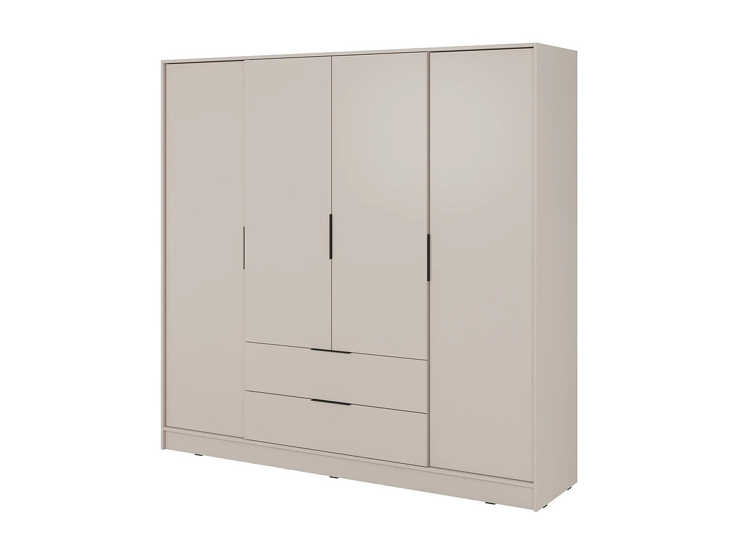 Draaideurkast 200 cm Kalma 4D - vierdeurs kast met lades voor de woonkamer, slaapkamer - kasjmier
