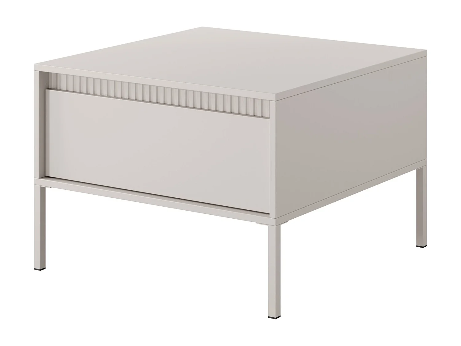 Salontafel 68 cm Santori - hoge poten, lade - beige salontafel voor de woonkamer