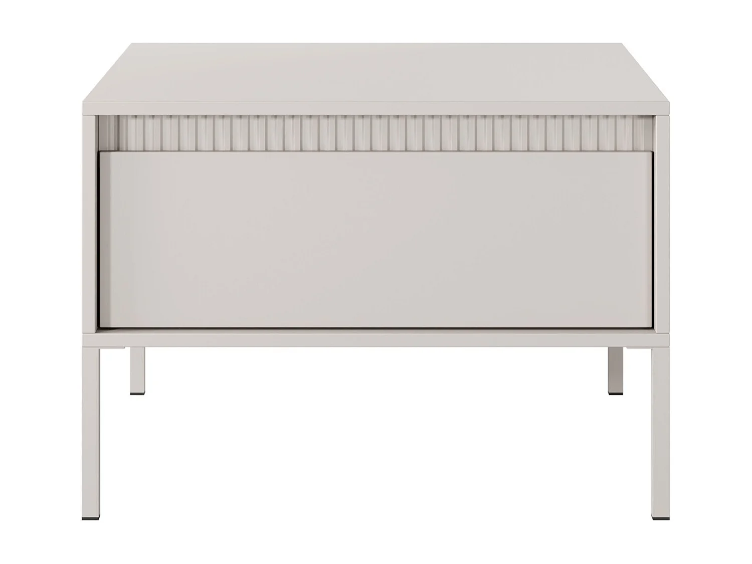 Salontafel 68 cm Santori - hoge poten, lade - beige salontafel voor de woonkamer