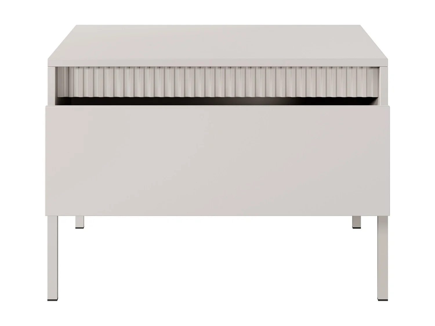 Salontafel 68 cm Santori - hoge poten, lade - beige salontafel voor de woonkamer