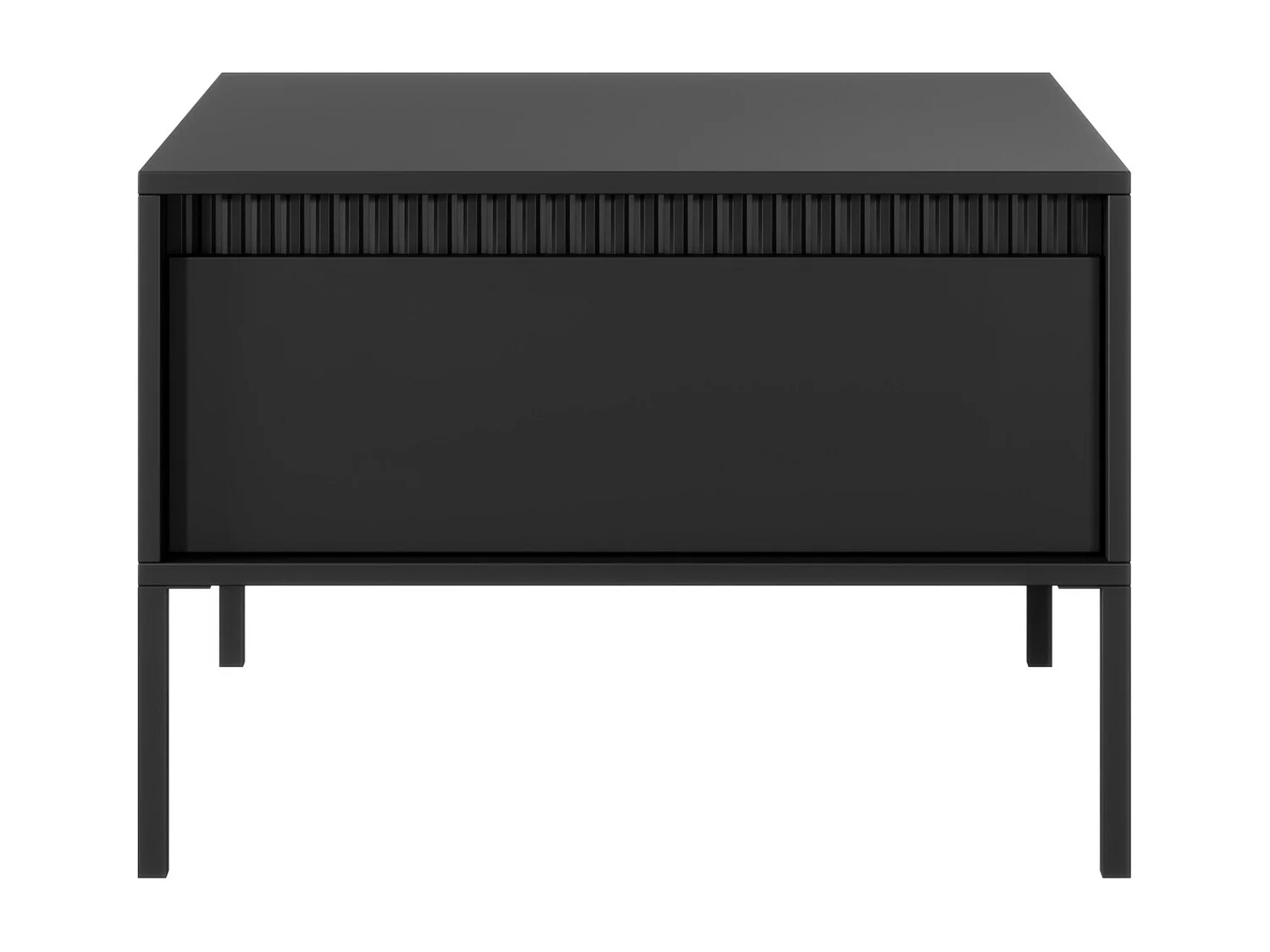 Salontafel 68 cm Santori - hoge poten, lade - zwarte salontafel voor de woonkamer