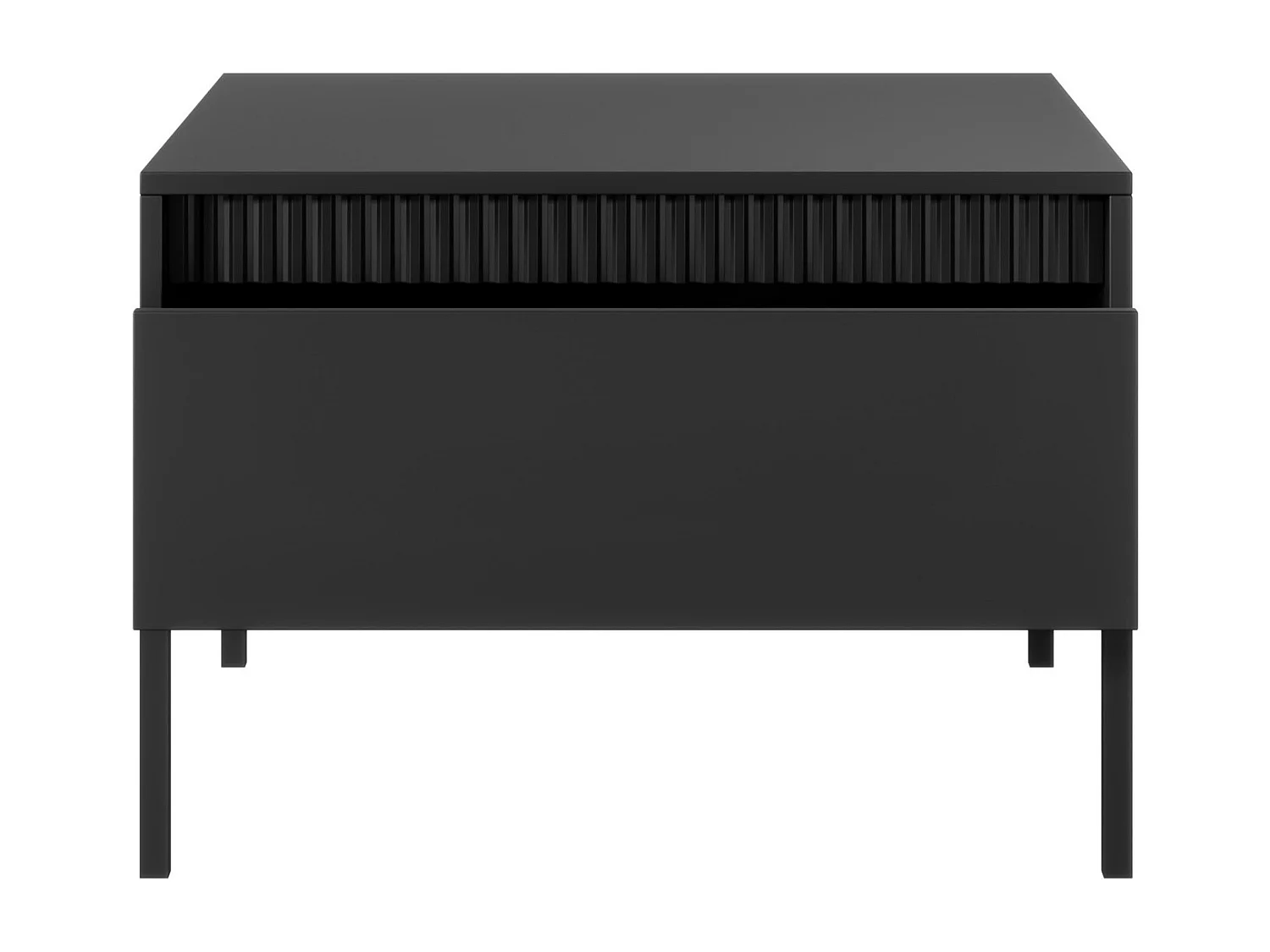 Salontafel 68 cm Santori - hoge poten, lade - zwarte salontafel voor de woonkamer