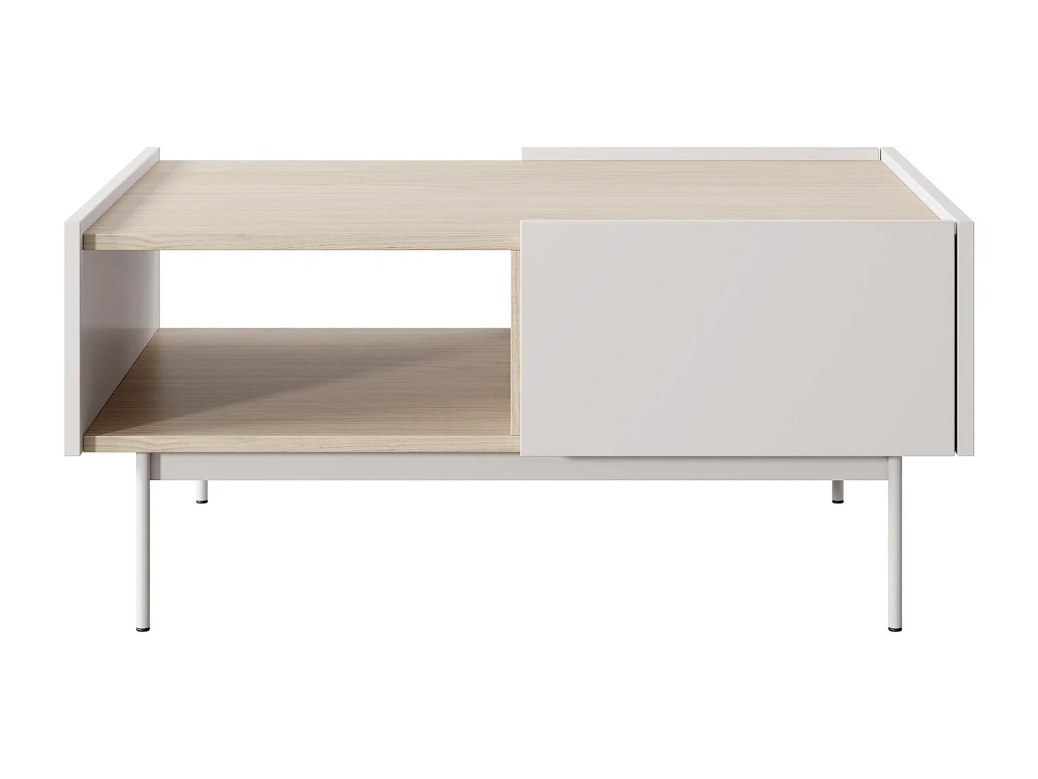 Salontafel met laden Laris op poten, salontafel 100 cm, kasjmier