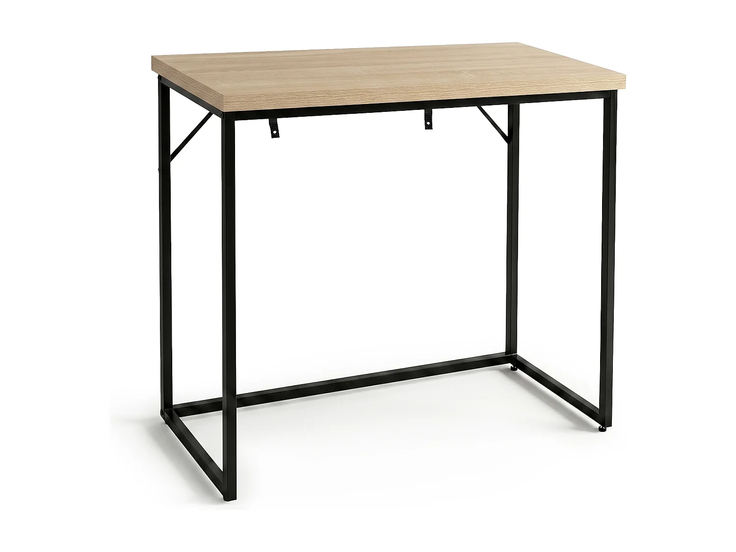 Table console style loft ORIGO 90 cm Chêne Sonoma Pieds noirs