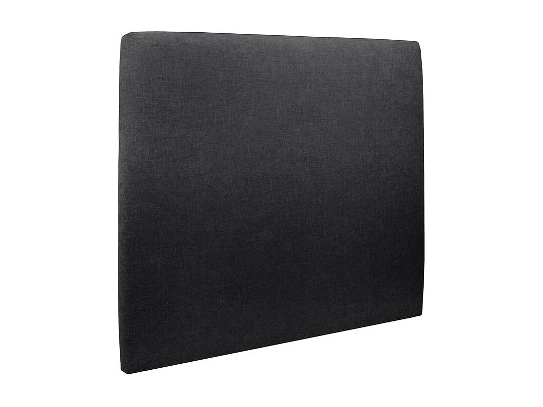 Lit coffre 180x200cm avec tête de lit tapissier Tissu Noir - Hauteur totale : 39cm