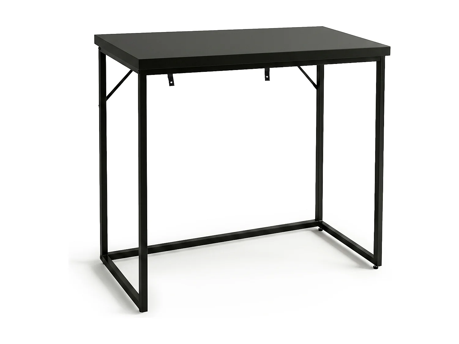 Table console style loft ORIGO 90 cm Noir Pieds noirs