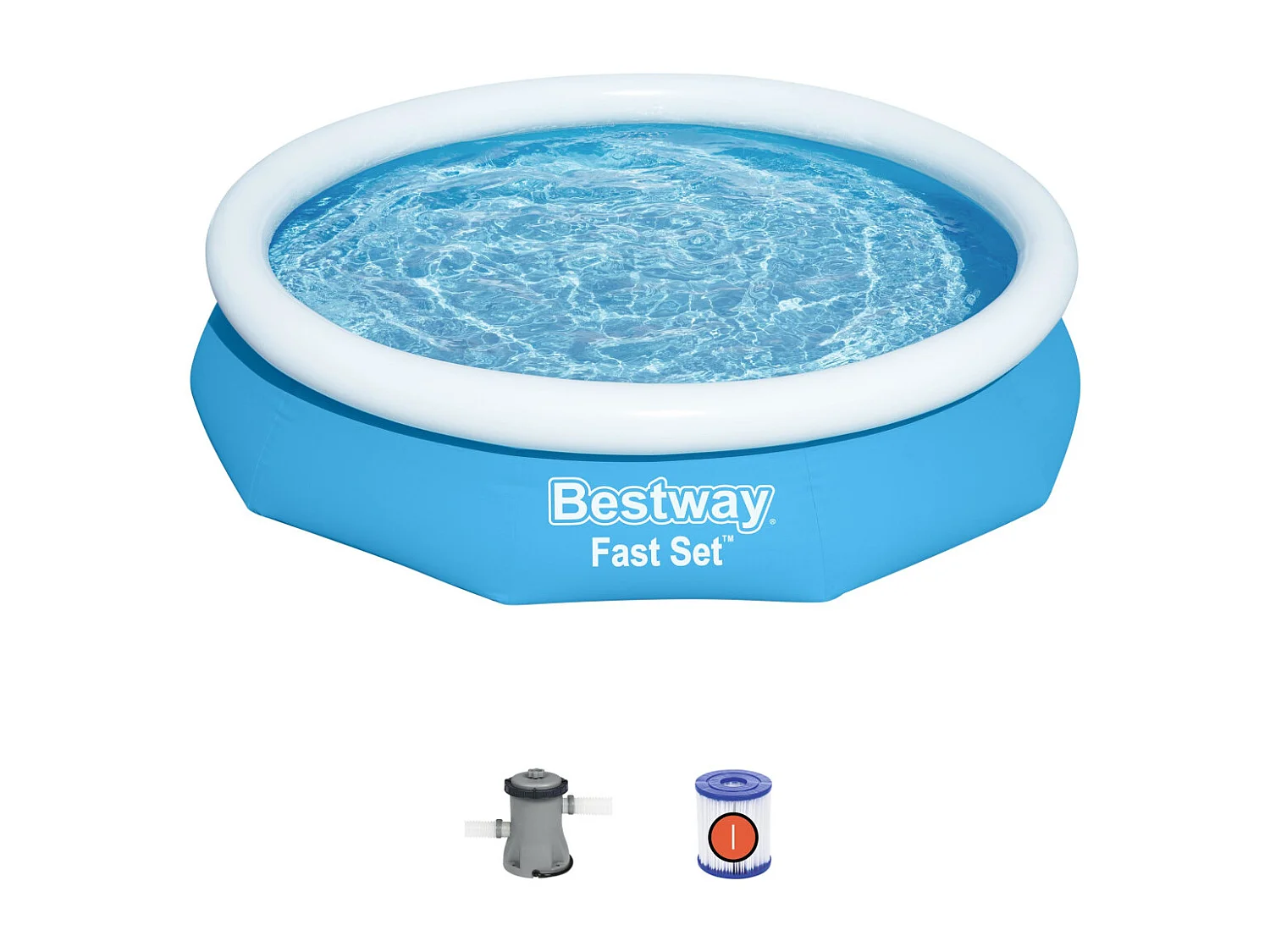 Bestway Kit piscine gonflable ronde 3,05 m x 66 cm - 57458