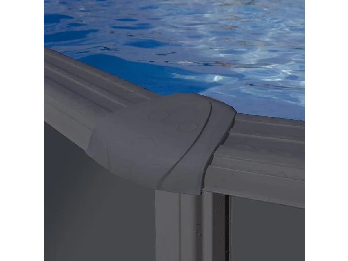 Piscine acier gris anthracite Louko ronde 3,20 x 1,22 m - Gré