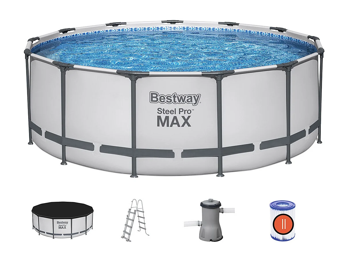 Piscine tubulaire Steel Pro Max ronde 3,96 x 1,22 m - Bestway