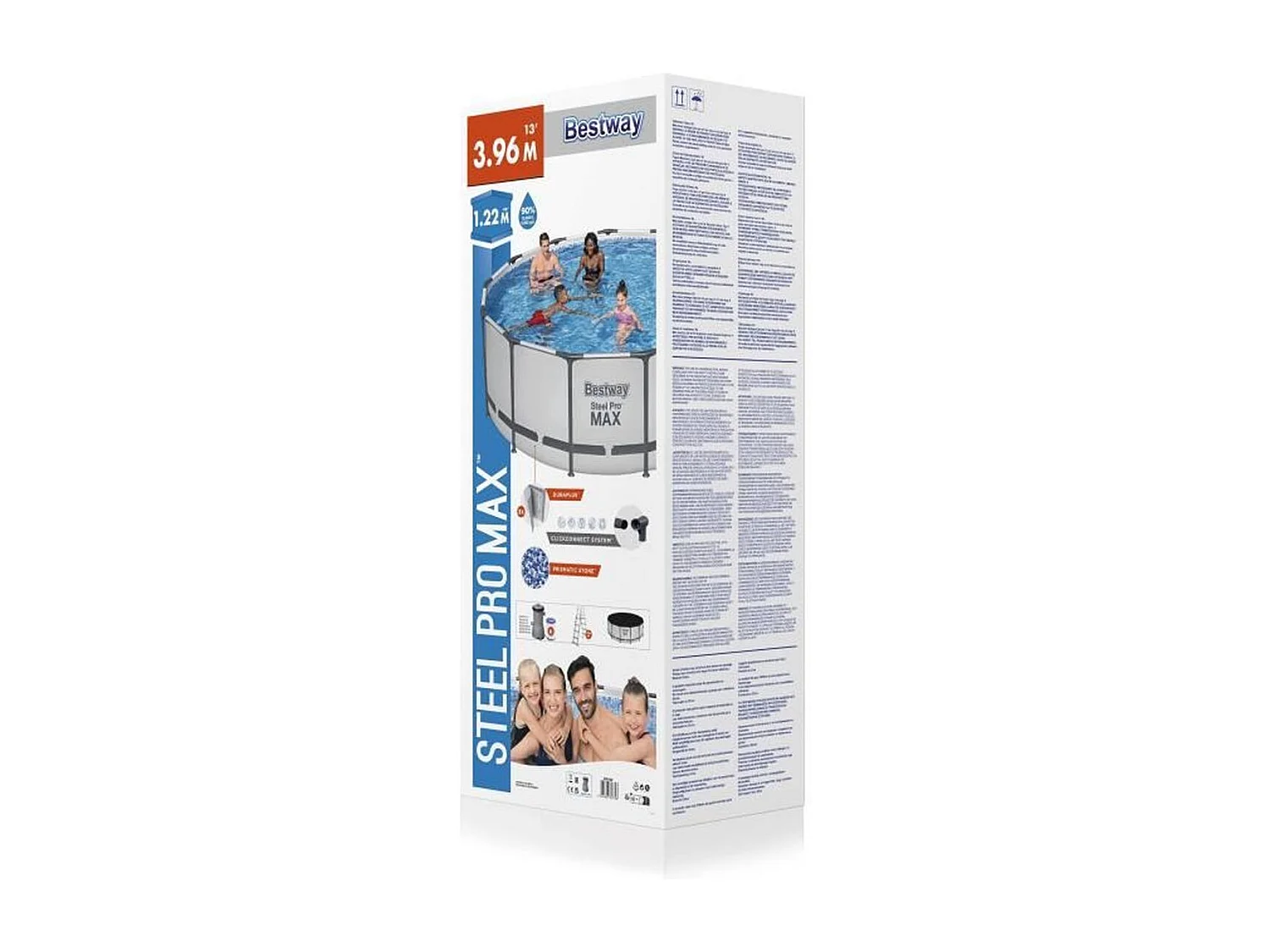 Piscine tubulaire Steel Pro Max ronde 3,96 x 1,22 m - Bestway