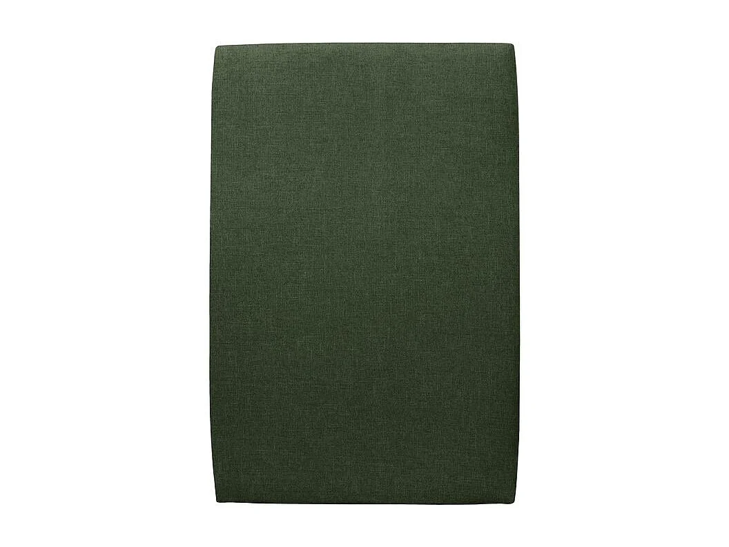 Lit 90x190cm avec tête de lit tapissier tissu et sommier tapissier vert - Hauteur totale : 29cm