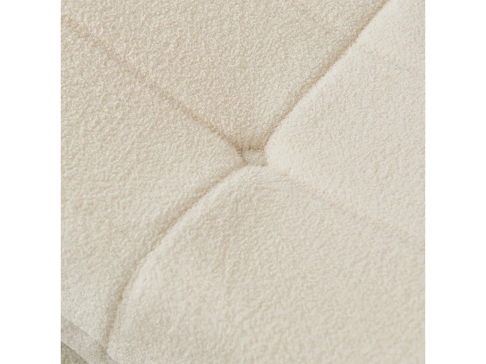 Canapés en sac de haricot - 86 x 105 x 75 cm - Canapé au sol sans bras avec dossier - Laine d'agneau - Beige
