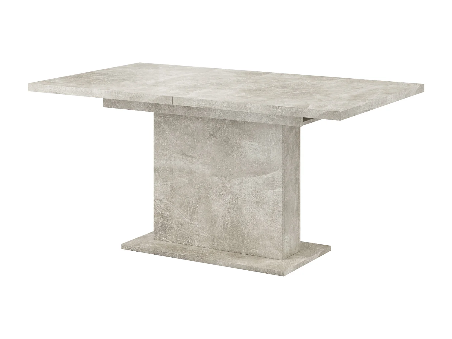 Table extensible géante de dimensions 160 cm à 200 cm en béton