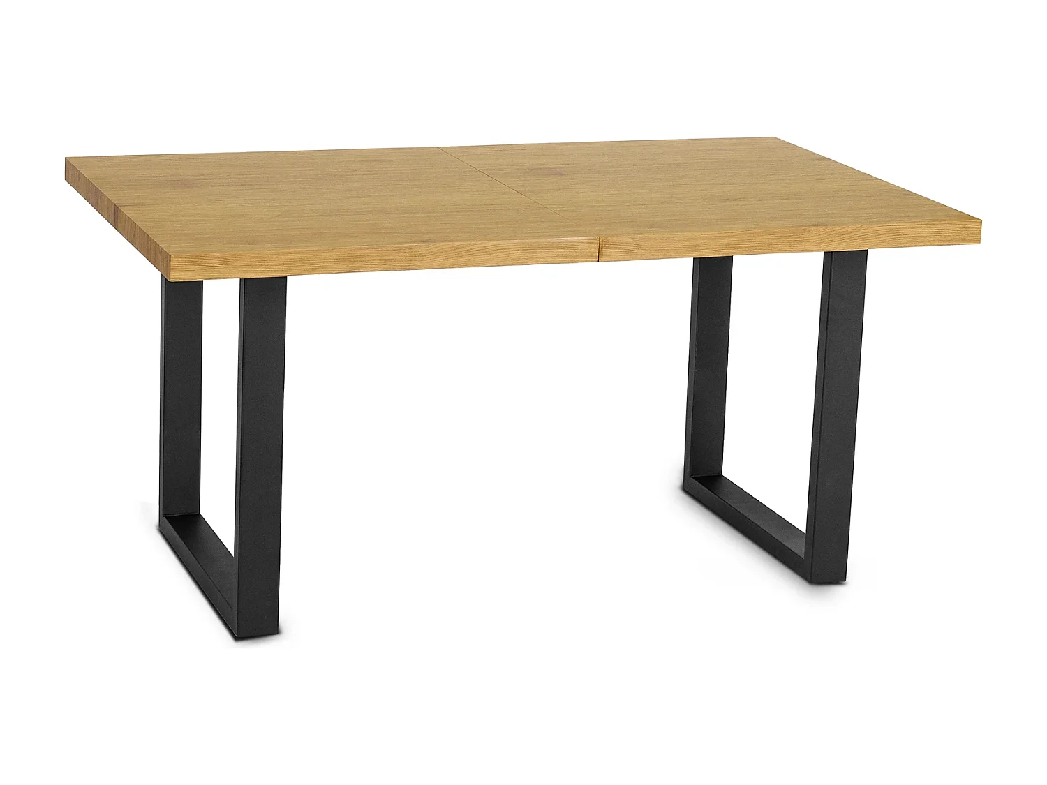 Tavolo estensibile EDWIN di dimensioni 160-260 cm in Quercia Dorata con gambe nere