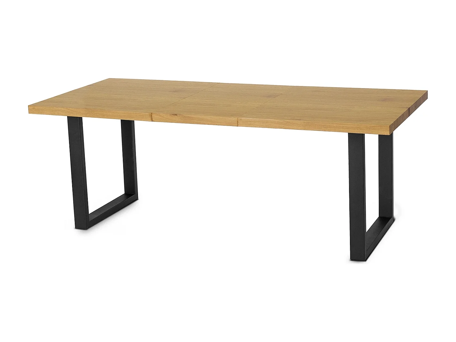 Tavolo estensibile EDWIN di dimensioni 160-260 cm in Quercia Dorata con gambe nere