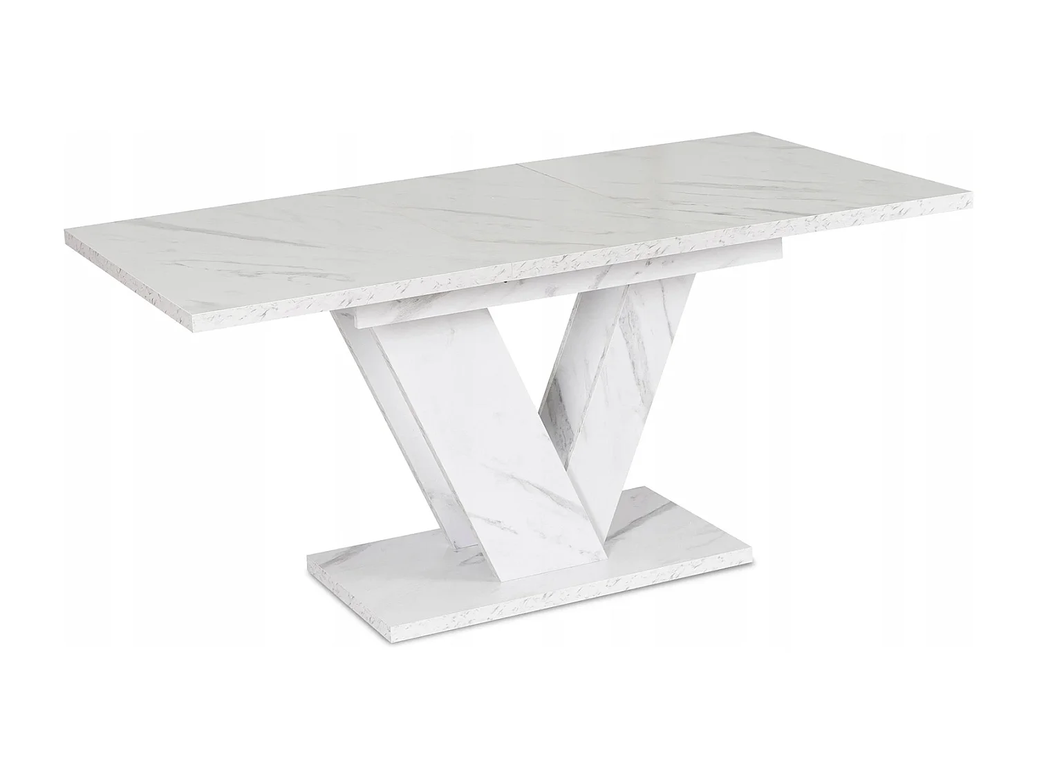 Mesa extensível CLARK em dimensões 120-160 cm em mármore branco