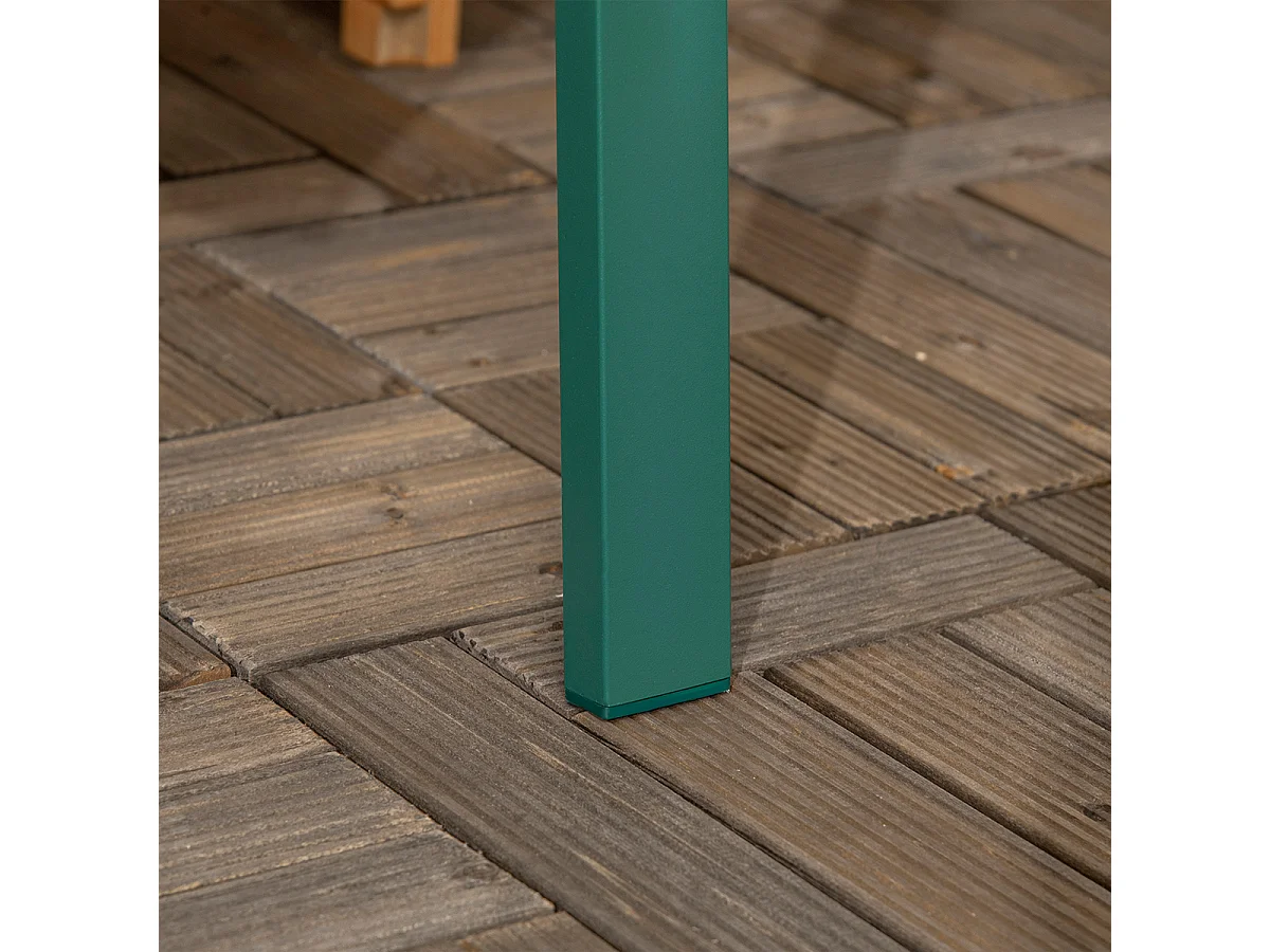 2-Sitzer Gartenbank mit Armlehne Sitzbank Parkbank 280 kg Tragkraft für Terrasse & Garten 27x63x83cm Grün
