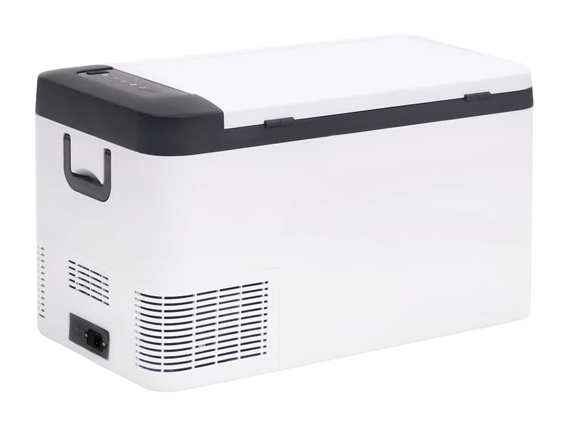 Glacière avec poignée et adaptateur noir et blanc 25 L PP et PE